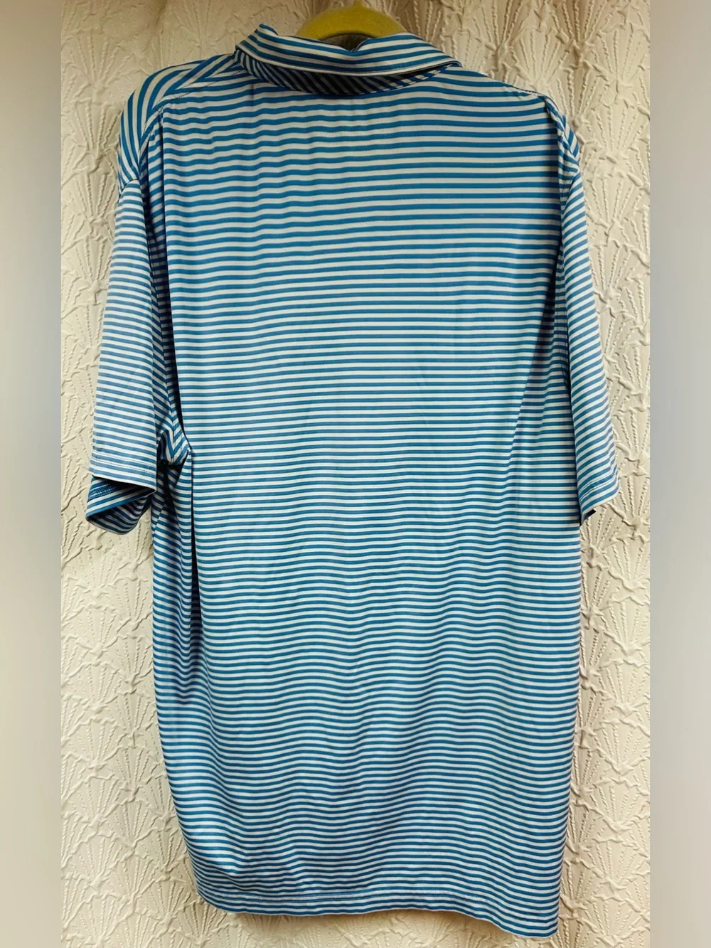 Vineyard Vines Light Blue & White Striped Polo
